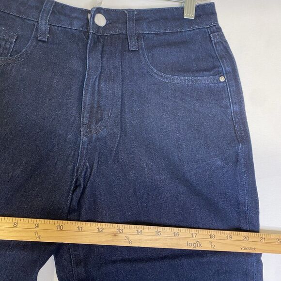 WeWoreWhat Low Rise Dad Jeans Womens 25 Blue Indigo Denim Raw Hem Casual - Picture 6 of 14